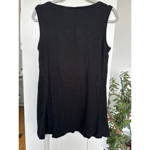 FLAX 'In Motion' Women's Black Sleeveless Top Tunic, Size Small, EUC - Picture 2 of 4
